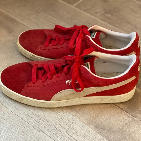 Red Puma Suedes - Sz 12 - Practically Unworn - Picture 2 of 6